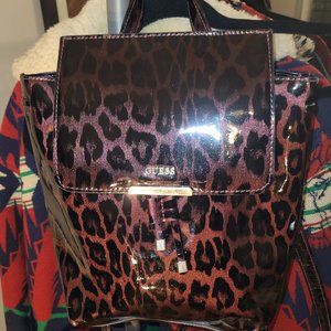 Purple leopard Guess backpack